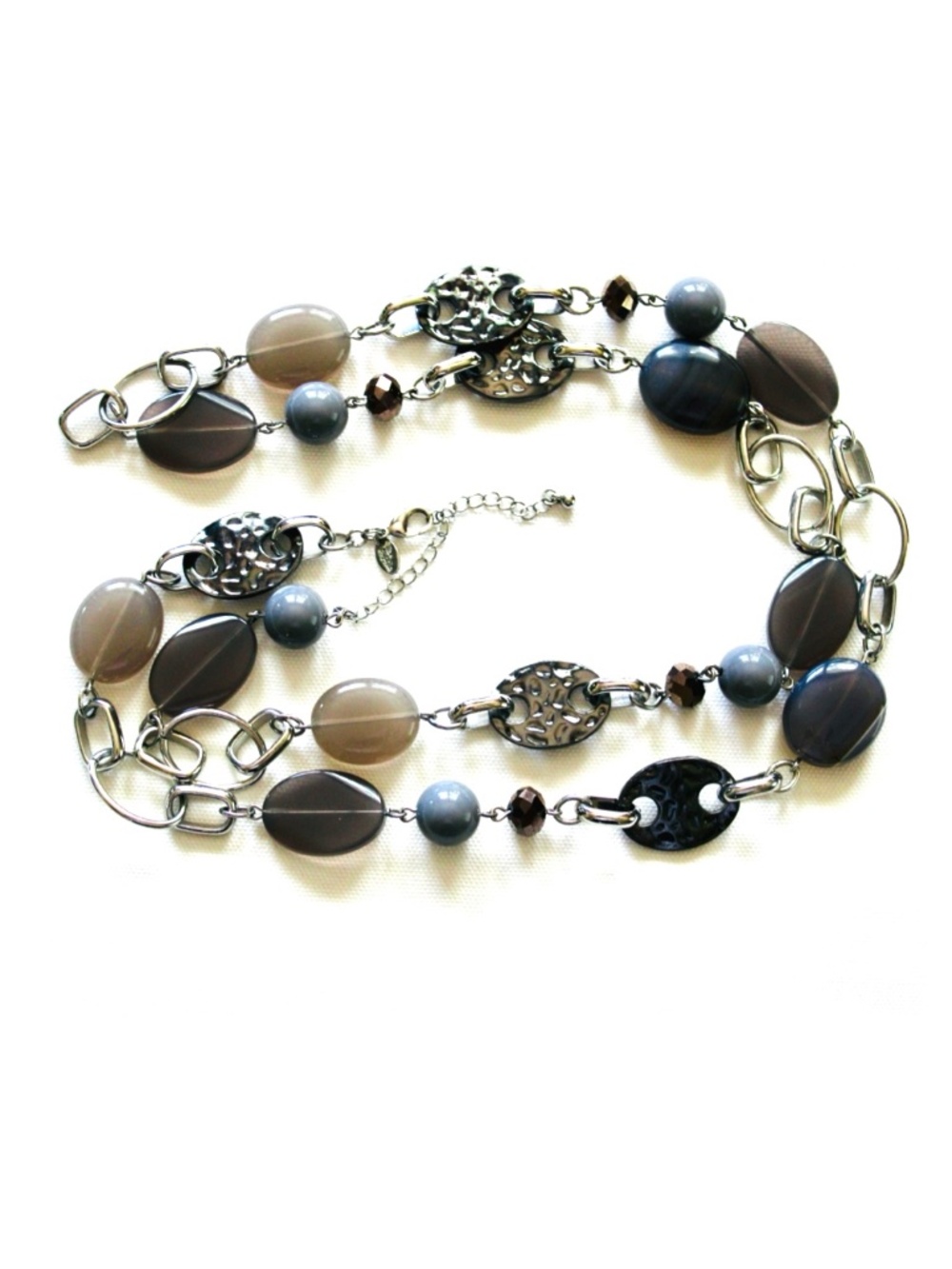 Lia Sophia Beads and Links Necklace Neutral Colors